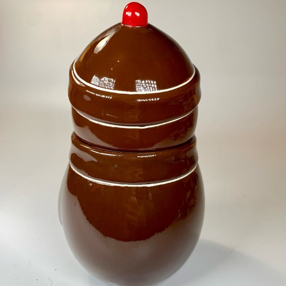 Rustic Christmas Penguin Cookie Jar Snowflake Ceramic  MSRF Inc Design Studios - Picture 4 of 7